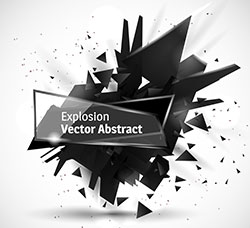 抽象闪耀的矢量3D爆破素材(第五套)：Explosion Vector Abstract vol.5